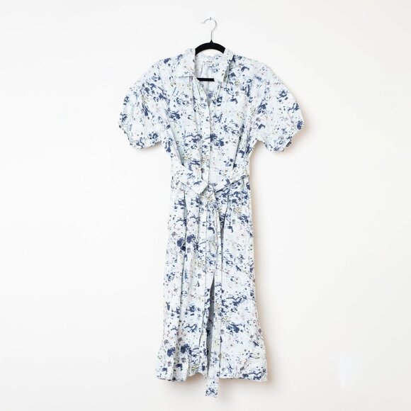 Jason Wu Blurred Poplin Shirtdress 100% Cotton - Size 4 - Picture 7 of 8